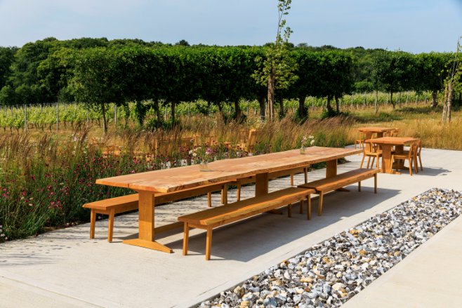 Domaine Evremond outside vineyard view for corporate event 