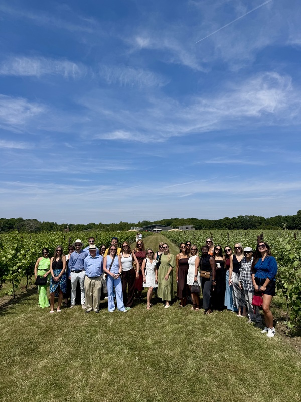 Insurance Institute of London members enjoying a corporate networking event at Balfour Winery in Kent arranged by Opulence.