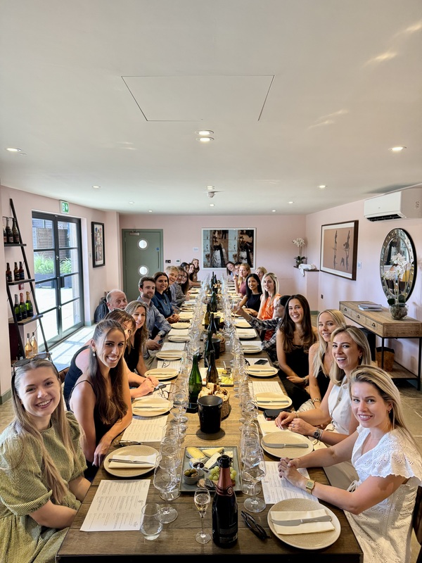 Insurance Institute of London members enjoying a corporate networking event at Balfour Winery in Kent arranged by Opulence.